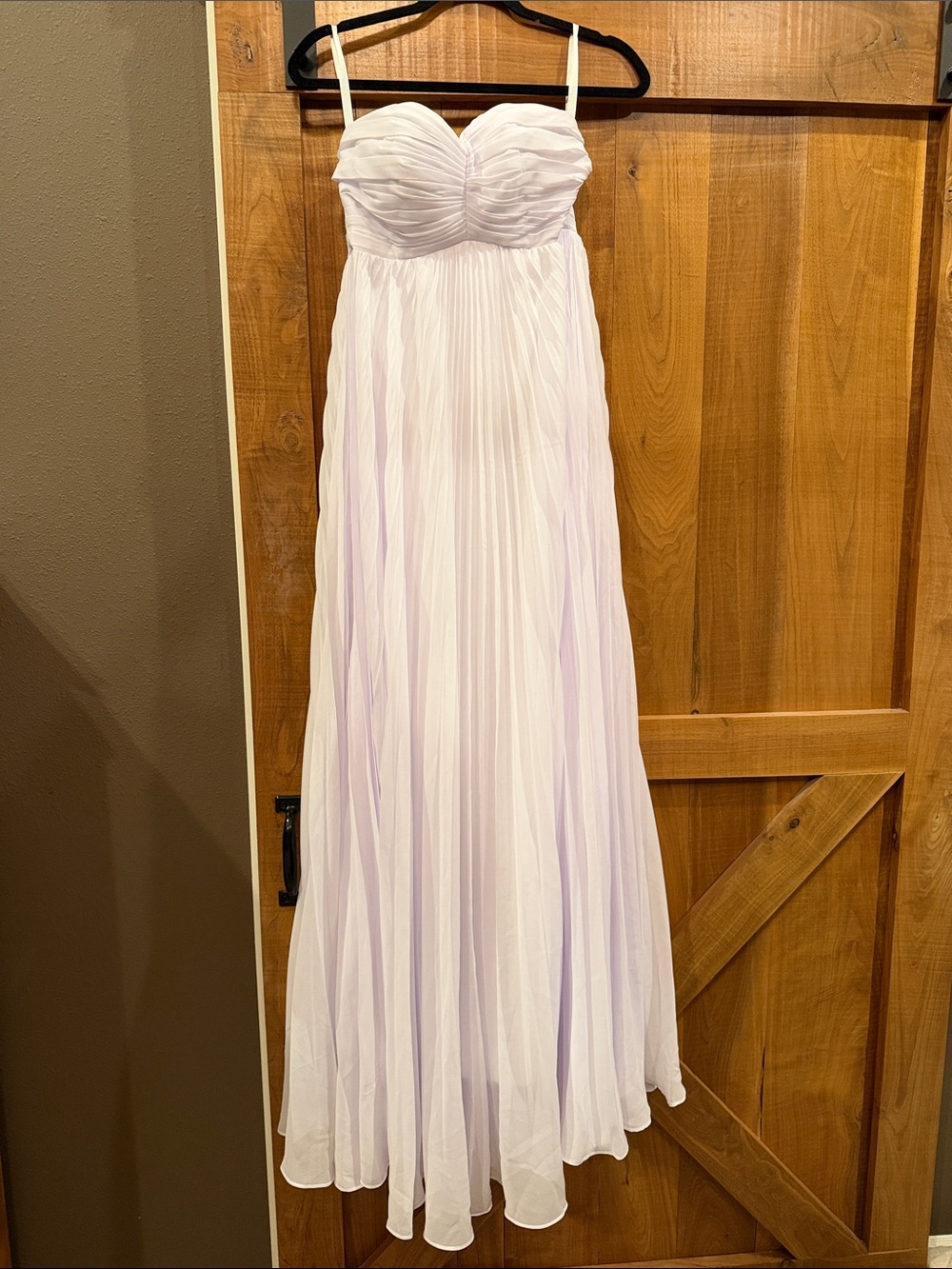 Elegant Pleated Strapless Maxi Dress in white